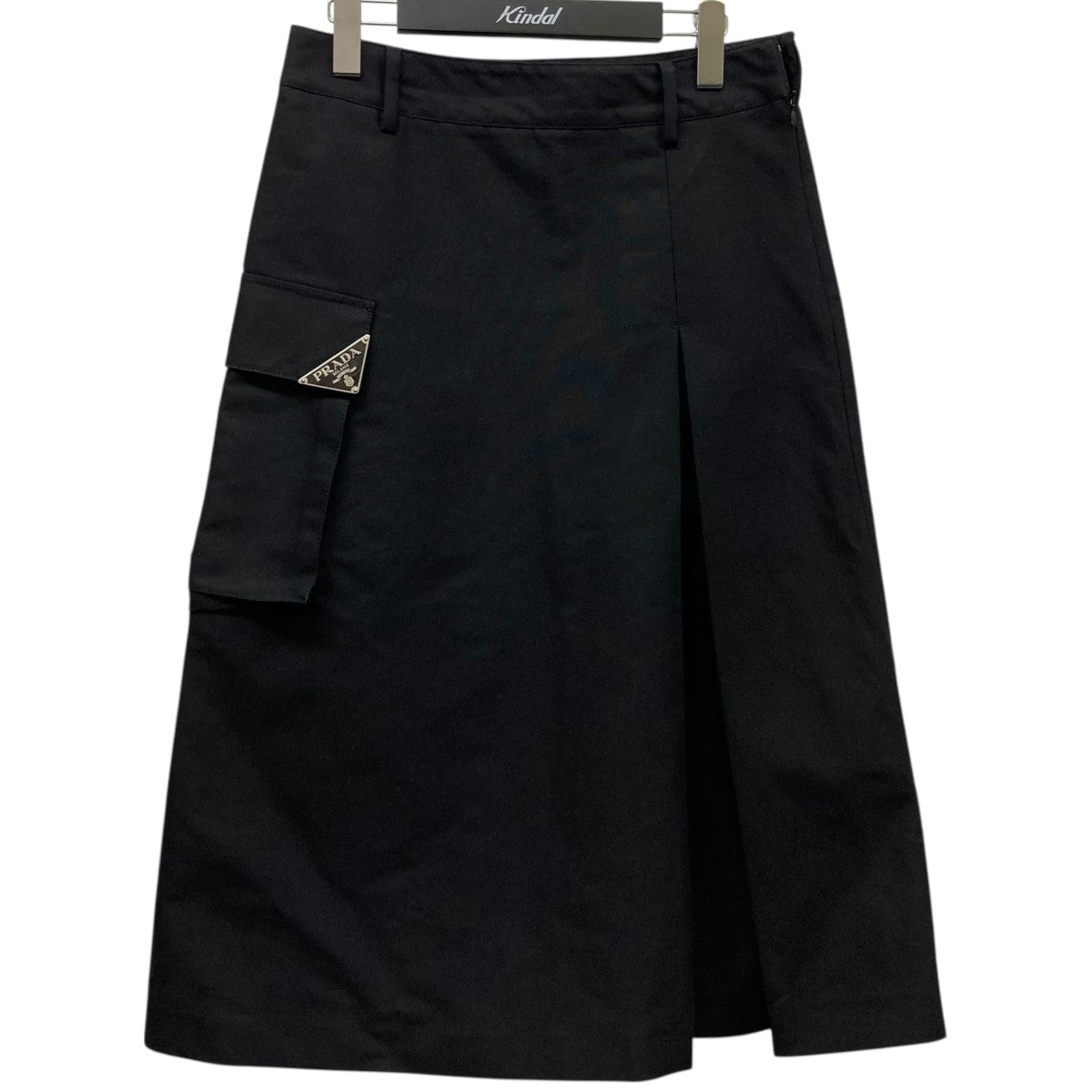 PRADA(プラダ) トライアングルロゴスリットスカート21H940