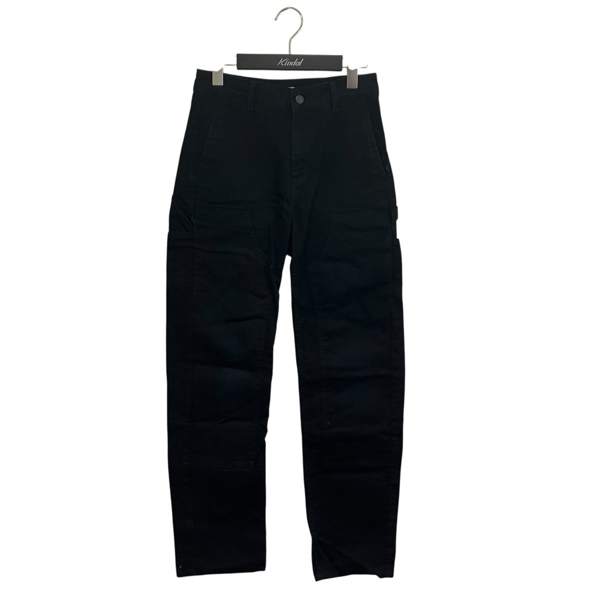 カーハート美品ブラックオーバーオール大パンツダブルニーロゴ極太黒.古着 carhartt - Carhartt カーハート 中綿 ダック ダブルニー ビブ