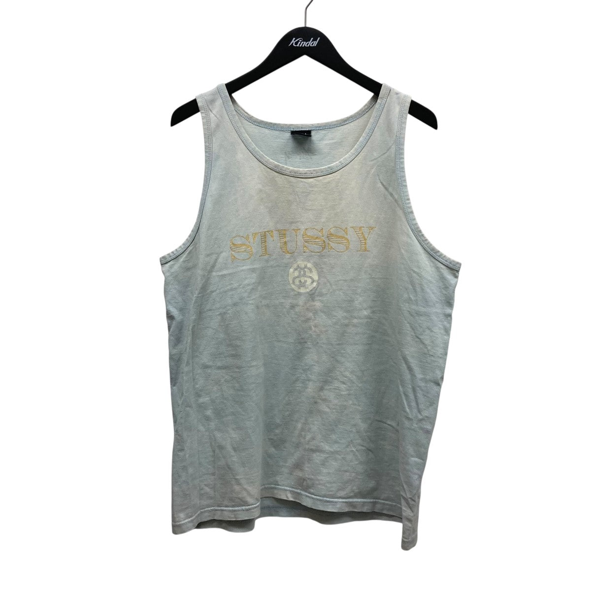 stussy タンクトップ stussy(ステューシー) ロゴプリントタンクトップ スカイブルー