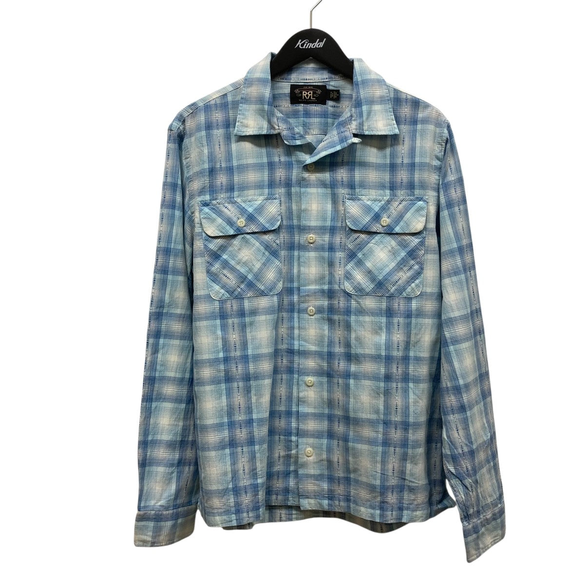 RRL(ダブルアールエル) チェック長袖オープンカラーシャツ