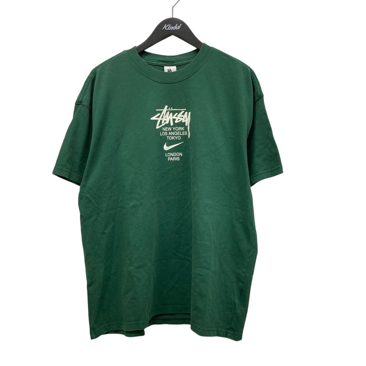 NIKE×stussy NRG SS INTERNATIONAL TEEロゴプリントTシャツ
