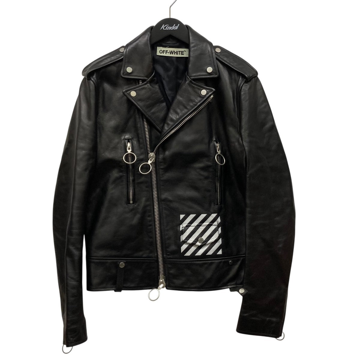 OFFWHITE(オフホワイト) 16AWダブルライダースジャケット ブラック