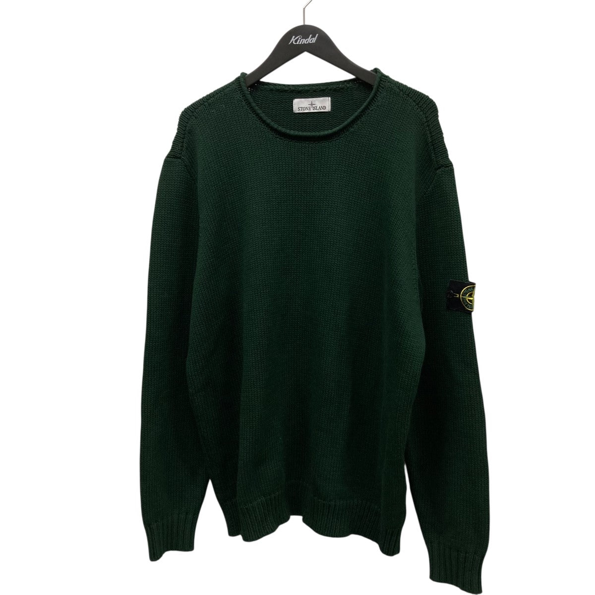 STONE  ブラック クルーネックセータートレーナーS セール】クルーネックニット《オーガニックエアーコットン