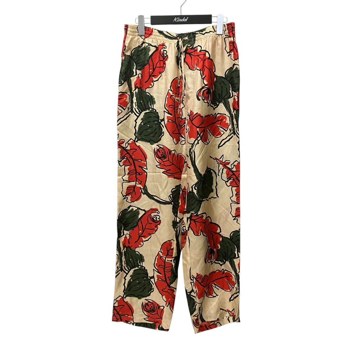 総柄シルクパンツ