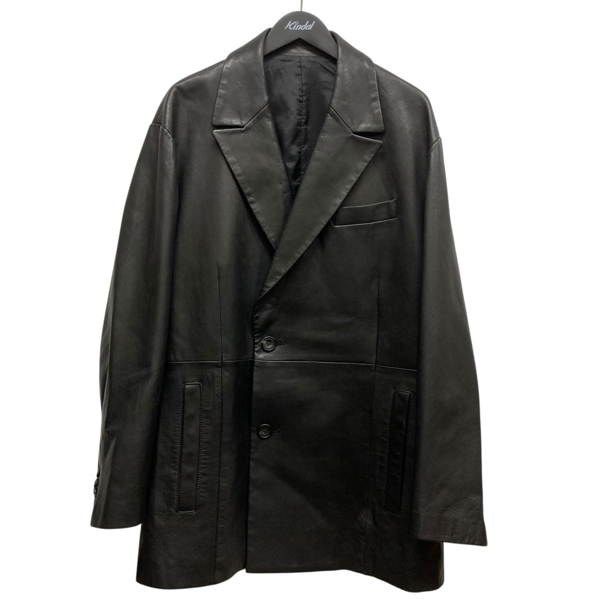 stein(シュタイン) 23AWLEATHER DOUBLE BREASTED JACKET - BLACKレザー