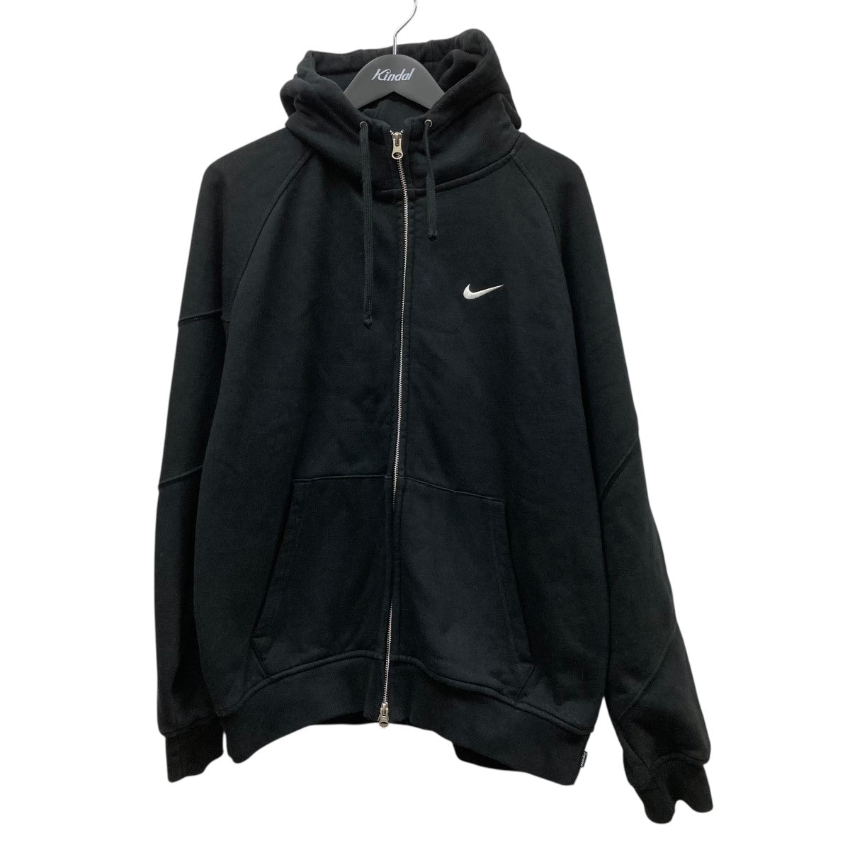 25SS Zip Up Hooded Sweatshirt BlackフーデッドジップアップパーカーHF9633-010