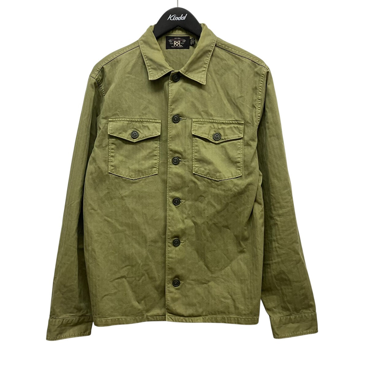 RRL(ダブルアールエル) ミリタリーシャツジャケット オリーブ サイズ M