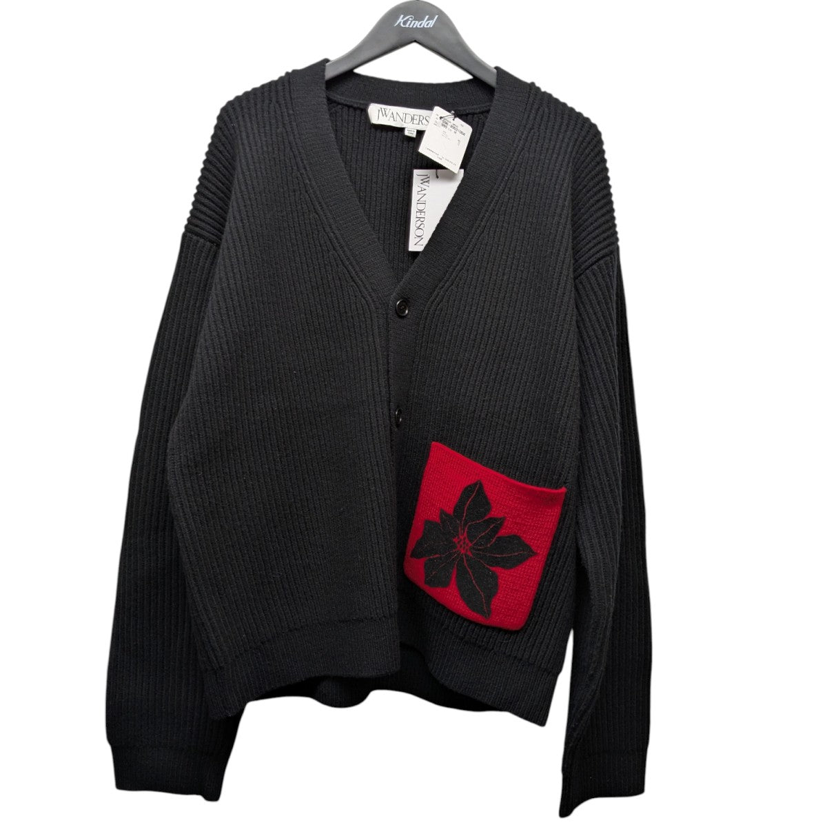 JWA FLOCKED FLOWER PATCH POCKET CARDIGANニットカーディガン596-30031004