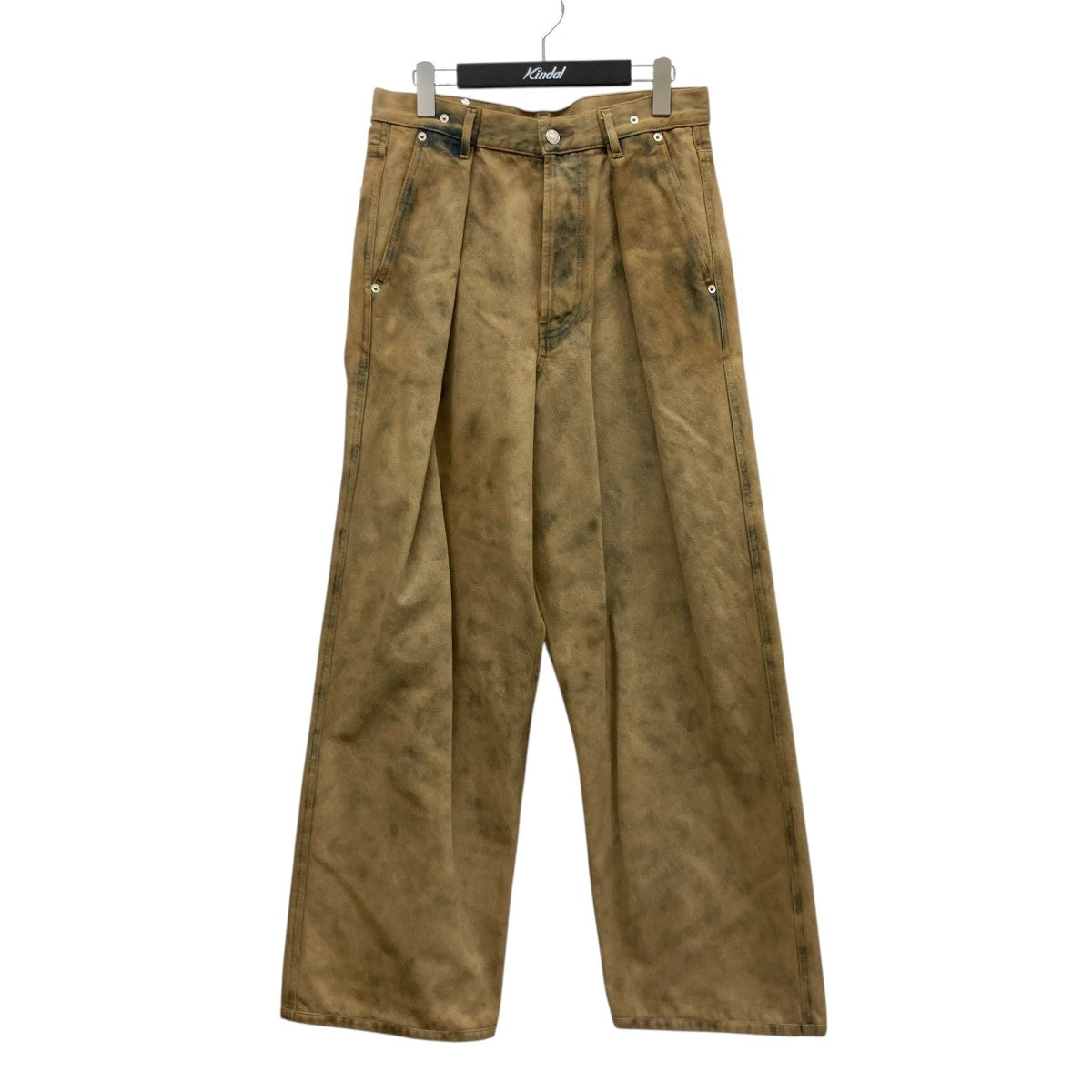 ウォッシュ加工オーバーダイデニムパンツ