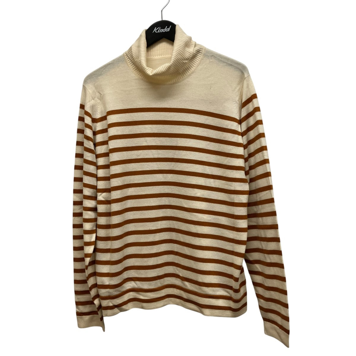 JOHN SMEDLEY(ジョンスメドレー) ハイネックボーダーニット ベージュ