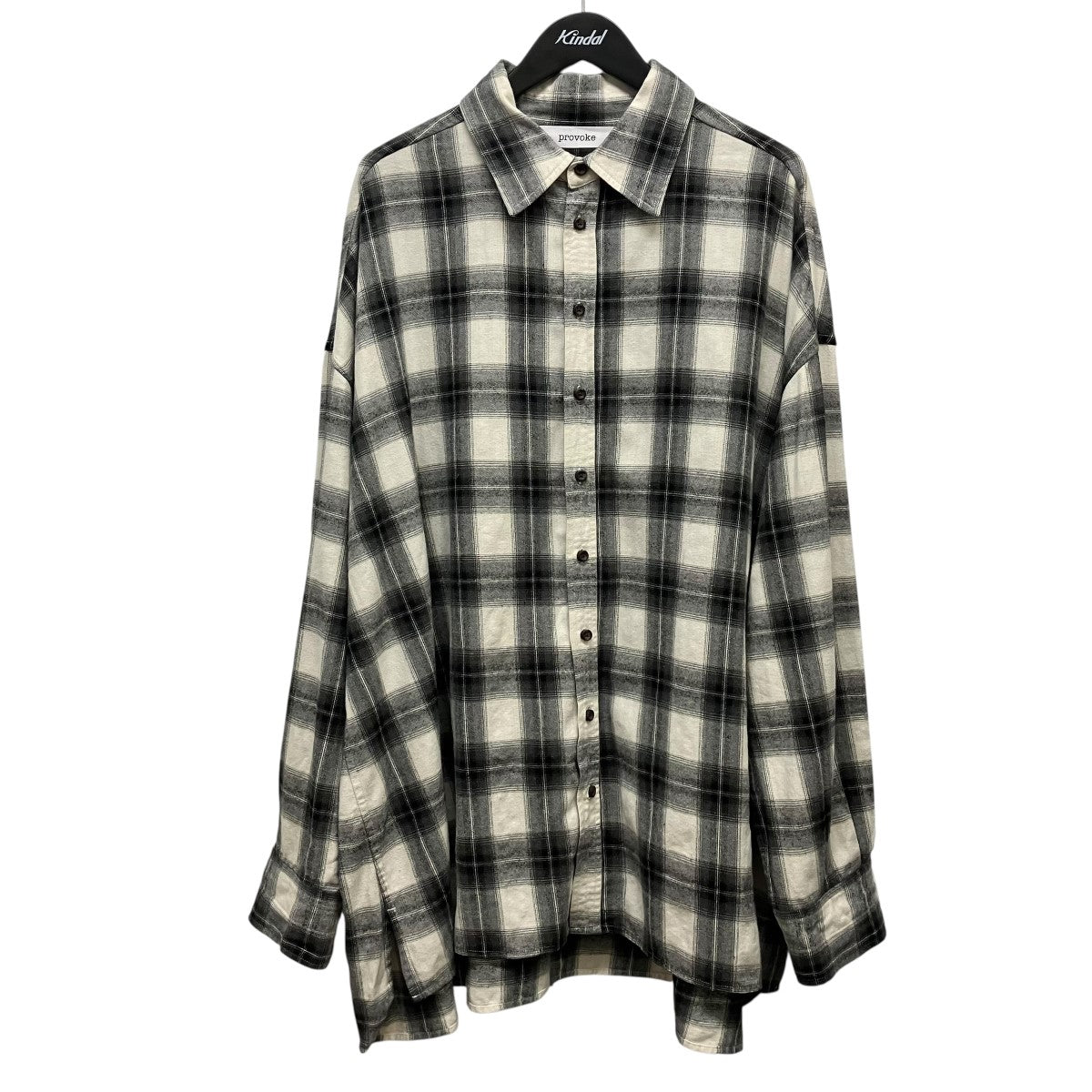 Oversized check Shirtチェック長袖シャツPV-030047-ap
