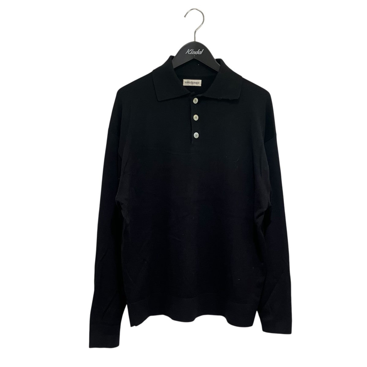 nakedgauge(ネイキッドゲージ) 80POLO SS長袖シルク混ポロシャツNG25S