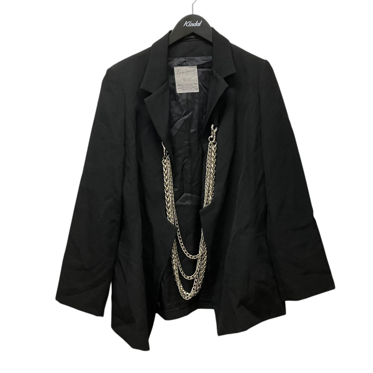 ヨウジヤマモト　FZ-J12-800 ジャケット YOHJI YAMAMOTO(ヨウジヤマモト) チェーンデザインテーラード