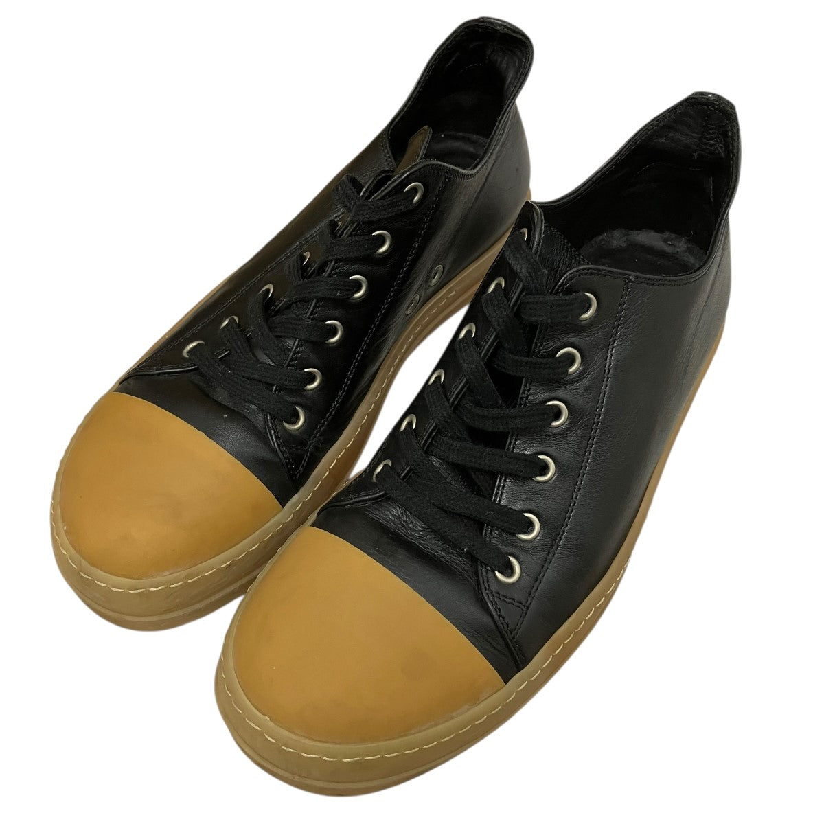 RICK OWENS(リックオウエンス) Gum Sole RamonesレザースニーカーE18 
