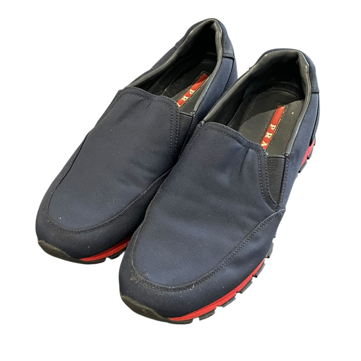 PRADA(プラダ) スリッポン4D2805 4D2805 ネイビー×レッド サイズ 5 