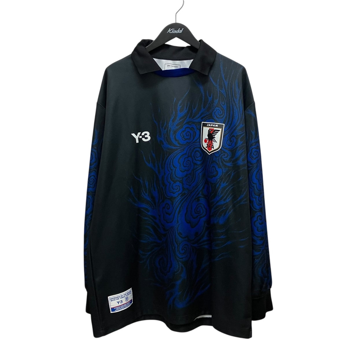 Y-3(ワイスリー) JFA CW LS TEEロゴプリントワッペン総柄長袖