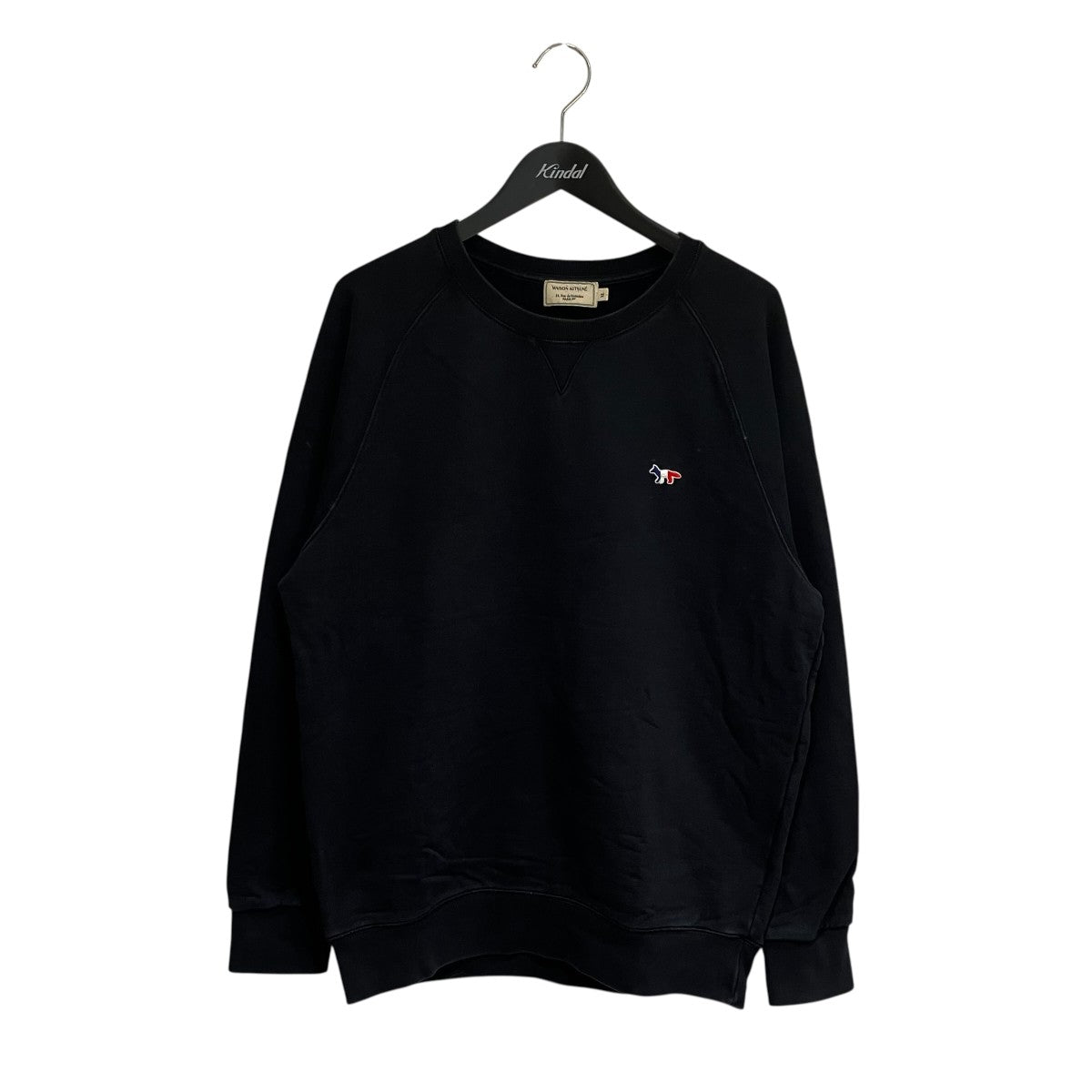 MAISON KITSUNE メゾンキツネ スウェット L 黒 【古着】【中古】 MAISON KITSUNE(メゾンキツネ) ロゴスウェットAM00302KM0002