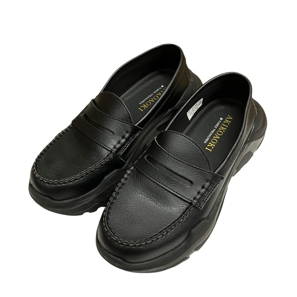 Akikoaoki ローファー akikoaoki 靴 AKIKOAOKI アキコアオキ REGULATED GRAVITY LEATHER Black 36