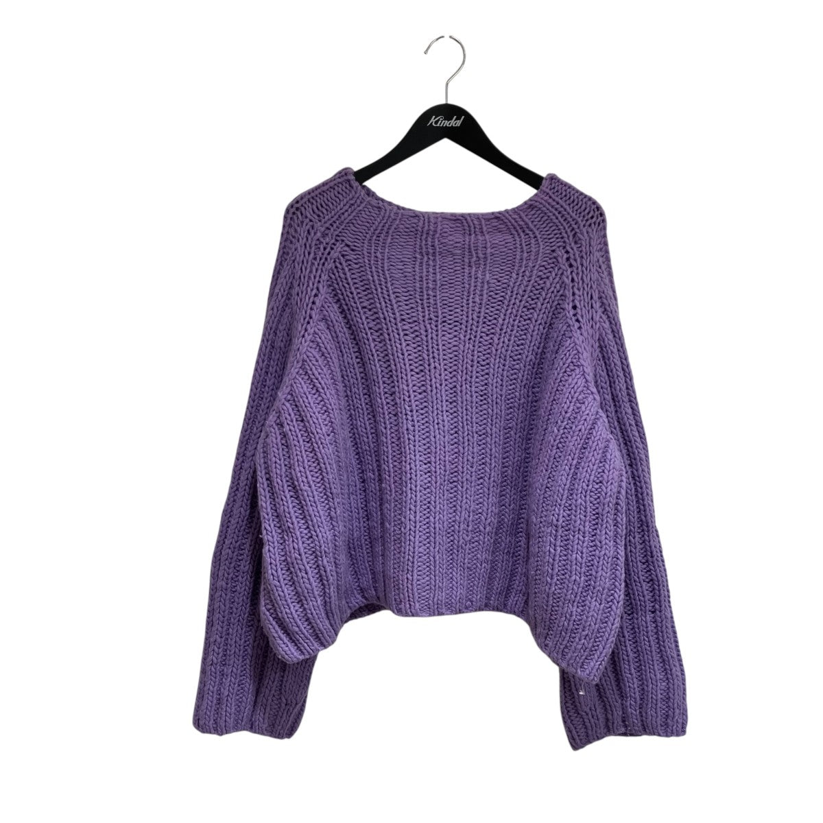 WIDE RIB HAND KNIT PULLOVERクルーネックニット1234202021
