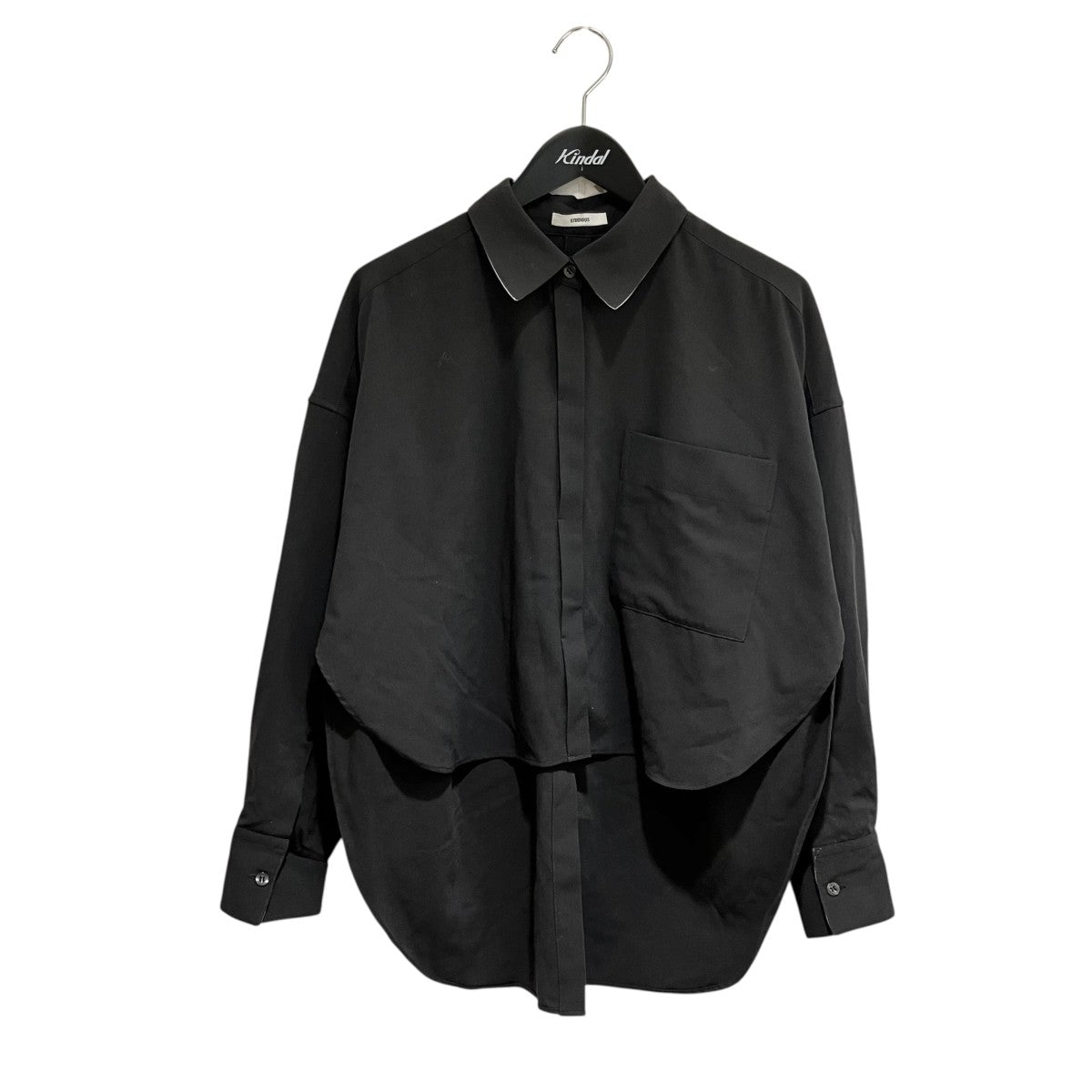 Oversized 4way Shirtバックスリットクロップド長袖シャツ125200004