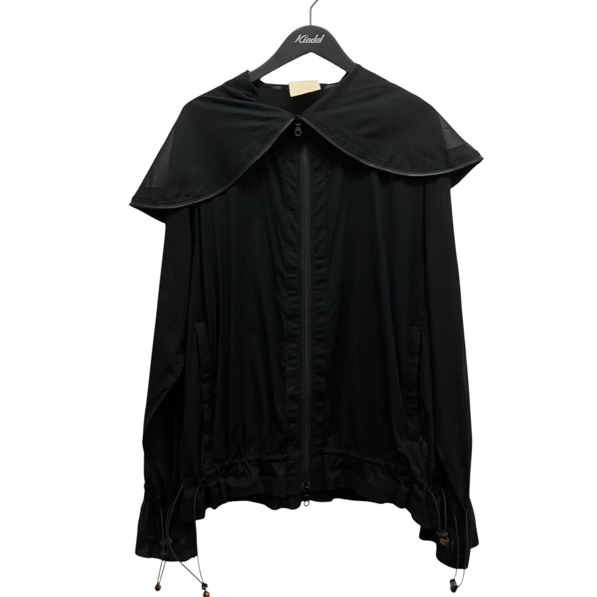 TRTRBZ HOODIEシースルーフーデッドジップアップパーカーJI-25SS-HD01