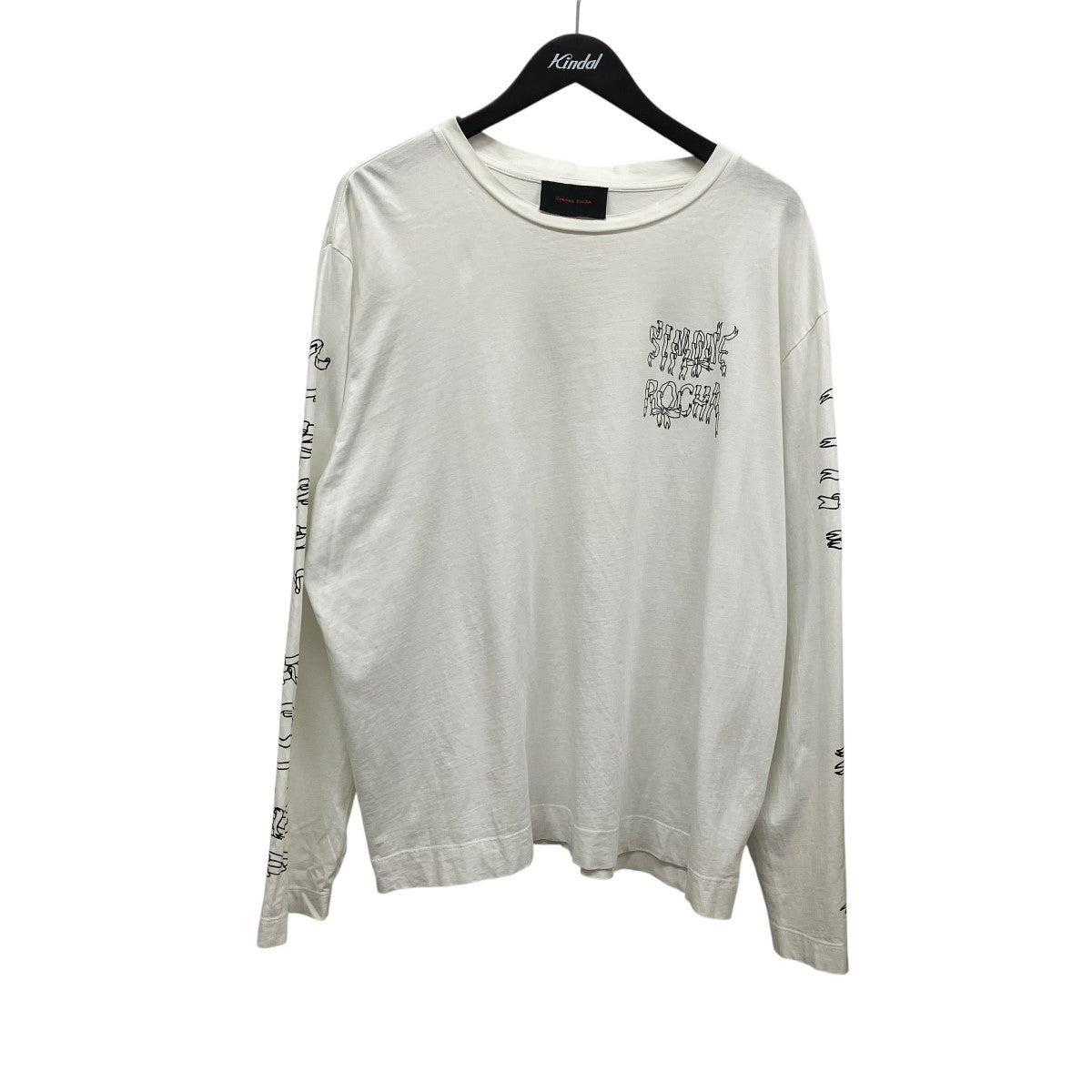 LONG SLEEVE T-SHIRT W RIBBON LOGO PプリントロングスリーブTシャツ5194P19P21-M