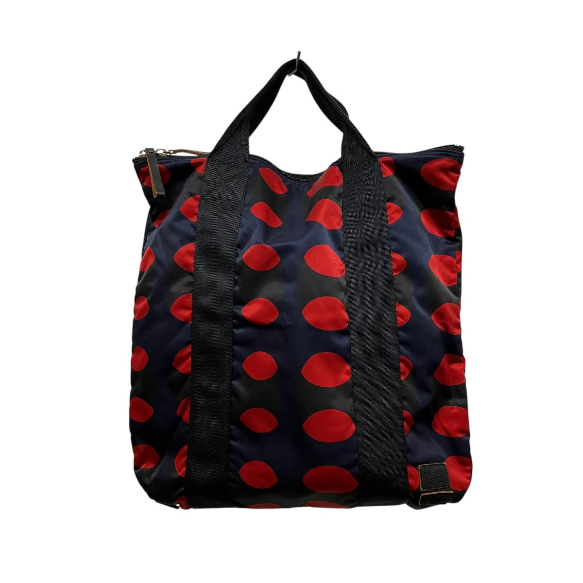 PORTER × MARNI コラボ ナイロンポーチ 総柄 ブラック×ボルドー MARNI×PORTER タンカー2WAYバッグ ネイビー サイズ ONE SIZE｜【公式