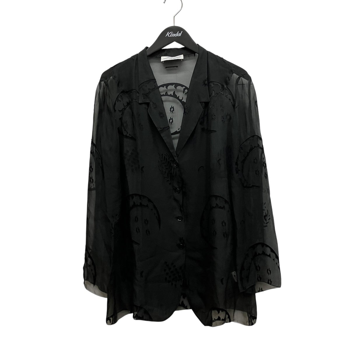 marine serre 総柄シースルーロングスリーブオープンカラーシャツ 古着・中古-1枚目のアイテム画像