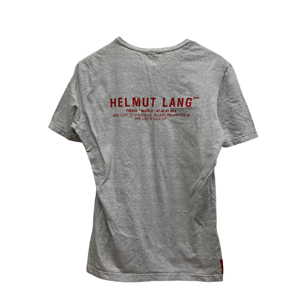 HELMUT LANG ヘルムートラング ロゴ tシャツ grey sizeL HELMUT LANG