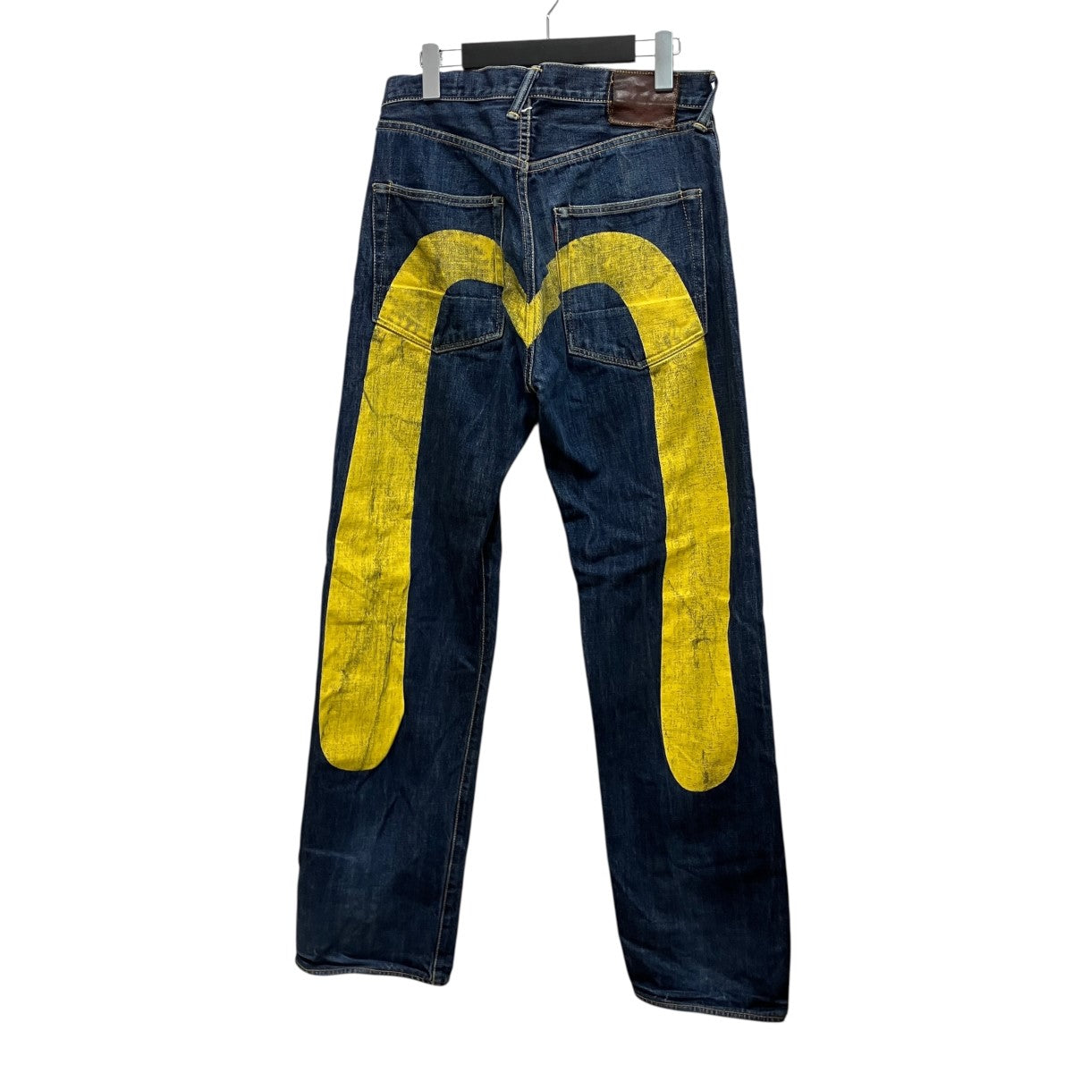 EVISエビス　エヴィス　カモメ　デニム キッズ　イエロー　ブルーデニムパンツ EVISU(エヴィス) ビッグカモメデニムパンツ インディゴ サイズ 32X32