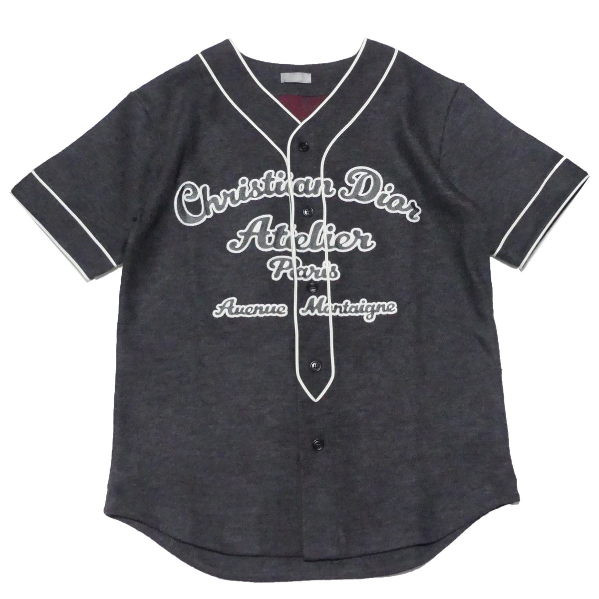 Dior(ディオール) 21AW Atelier Baseball Shirt アトリエ ベースボール ストライプシャツ 213J530A0663  グレー サイズ 15｜【公式】カインドオルオンライン ブランド古着・中古通販【kindal】