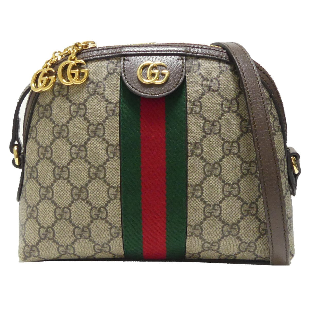 GUCCI(グッチ) オフィディアGG GGスプリーム キャンバス レザーショルダーバッグ 499621 □ ベージュ × ゴールド サイズ  16｜【公式】カインドオルオンライン ブランド古着・中古通販【kindal】