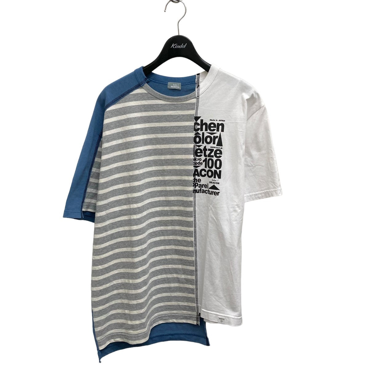 kolor／BEACON(カラービーコン) 20SBM-T09234Tシャツ グレー×ホワイト ...