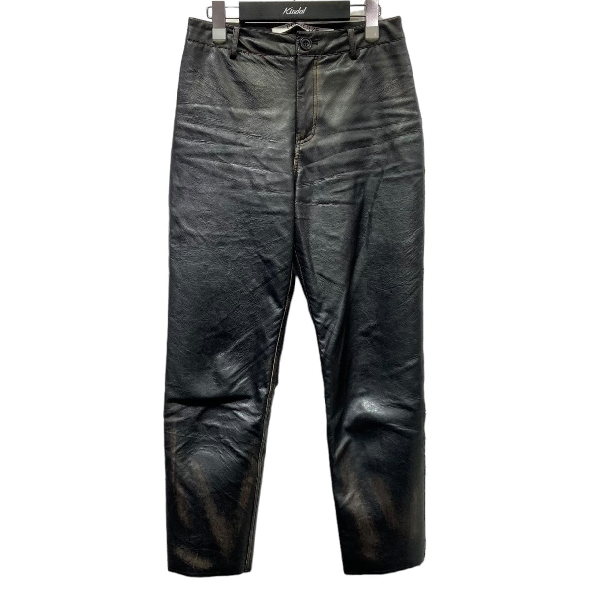 PERVERZE(パーバーズ) Washed Leather Cropped Trousers　フェイクレザーパンツ 0123010804 ブラック  サイズ M｜【公式】カインドオルオンライン ブランド古着・中古通販【kindal】