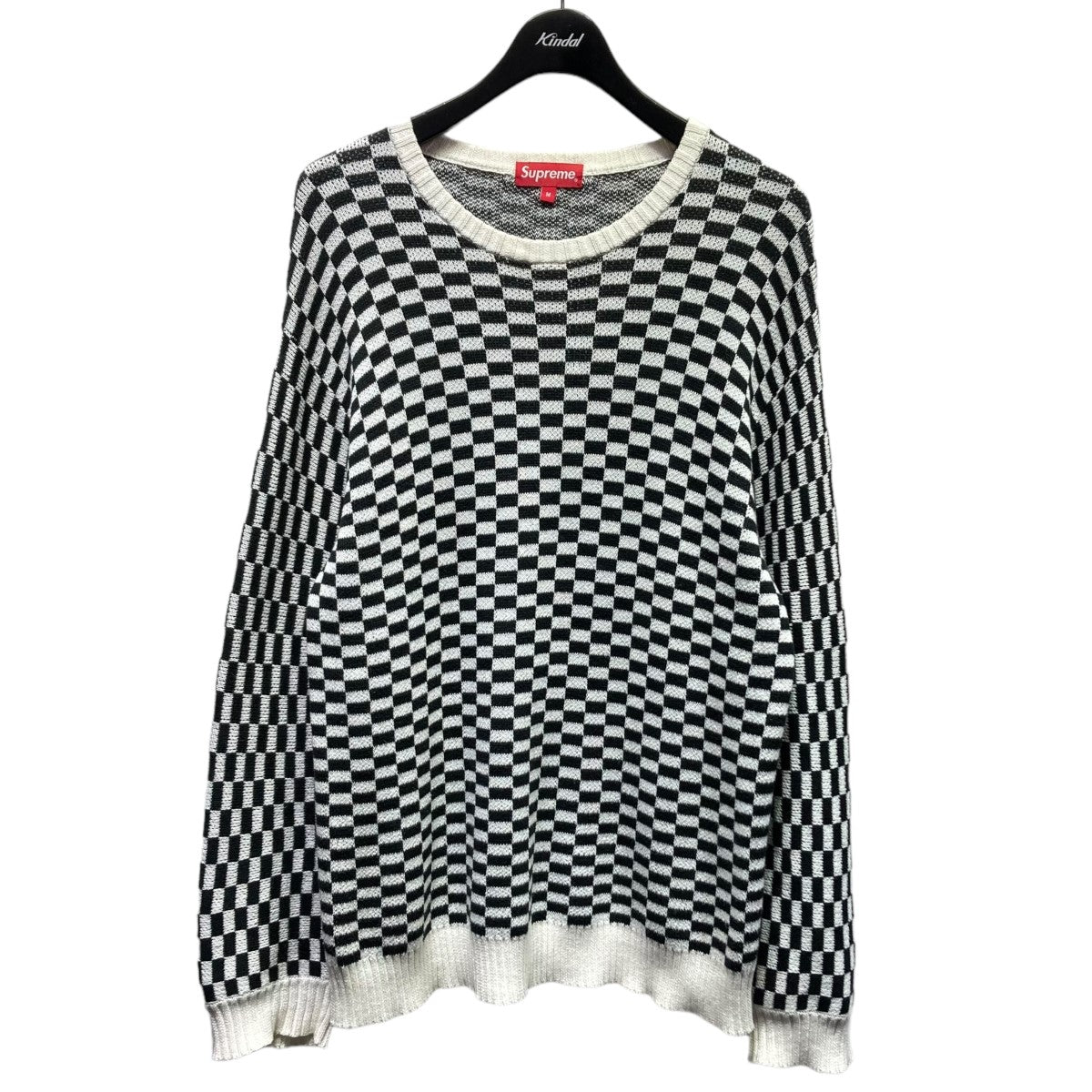 Supreme Back Logo Sweater Checkerboard試着のみのになります