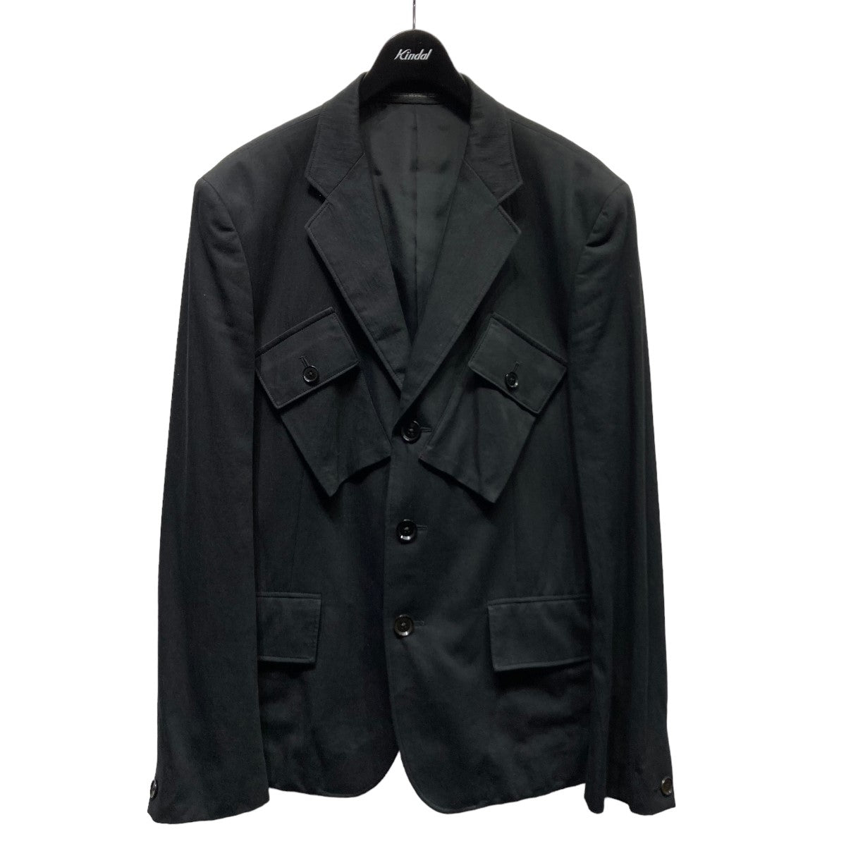 YOHJI YAMAMOTO pour homme(ヨウジヤマモトプールオム) リネンミリタリーテーラードジャケット HM-J05-007  HM-J05-007 ブラック サイズ 15｜【公式】カインドオルオンライン ブランド古着・中古通販【kindal】