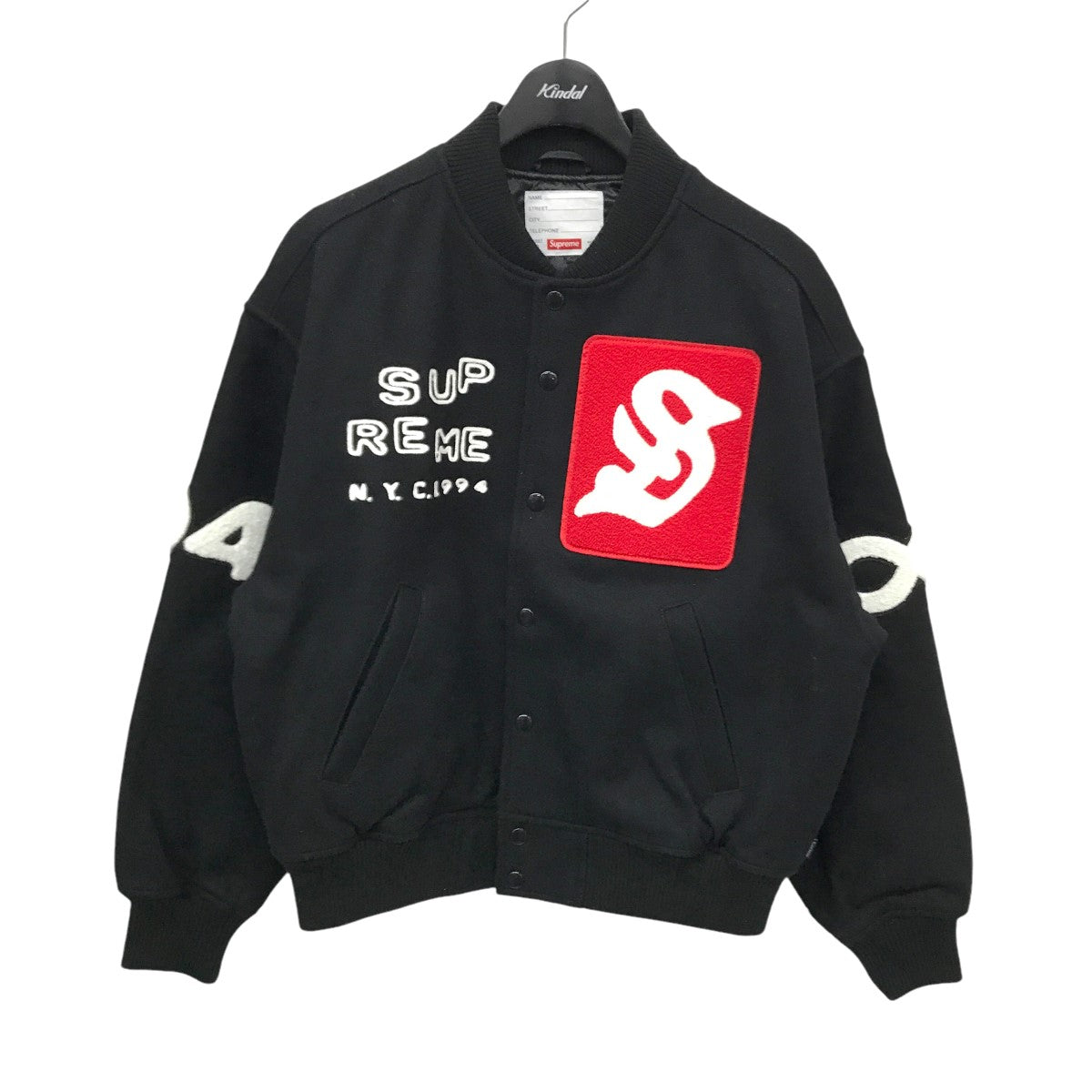 Supreme(シュプリーム) Tourist Varsity Jacket スタジャン ブラック サイズ S｜【公式】カインドオルオンライン  ブランド古着・中古通販【kindal】