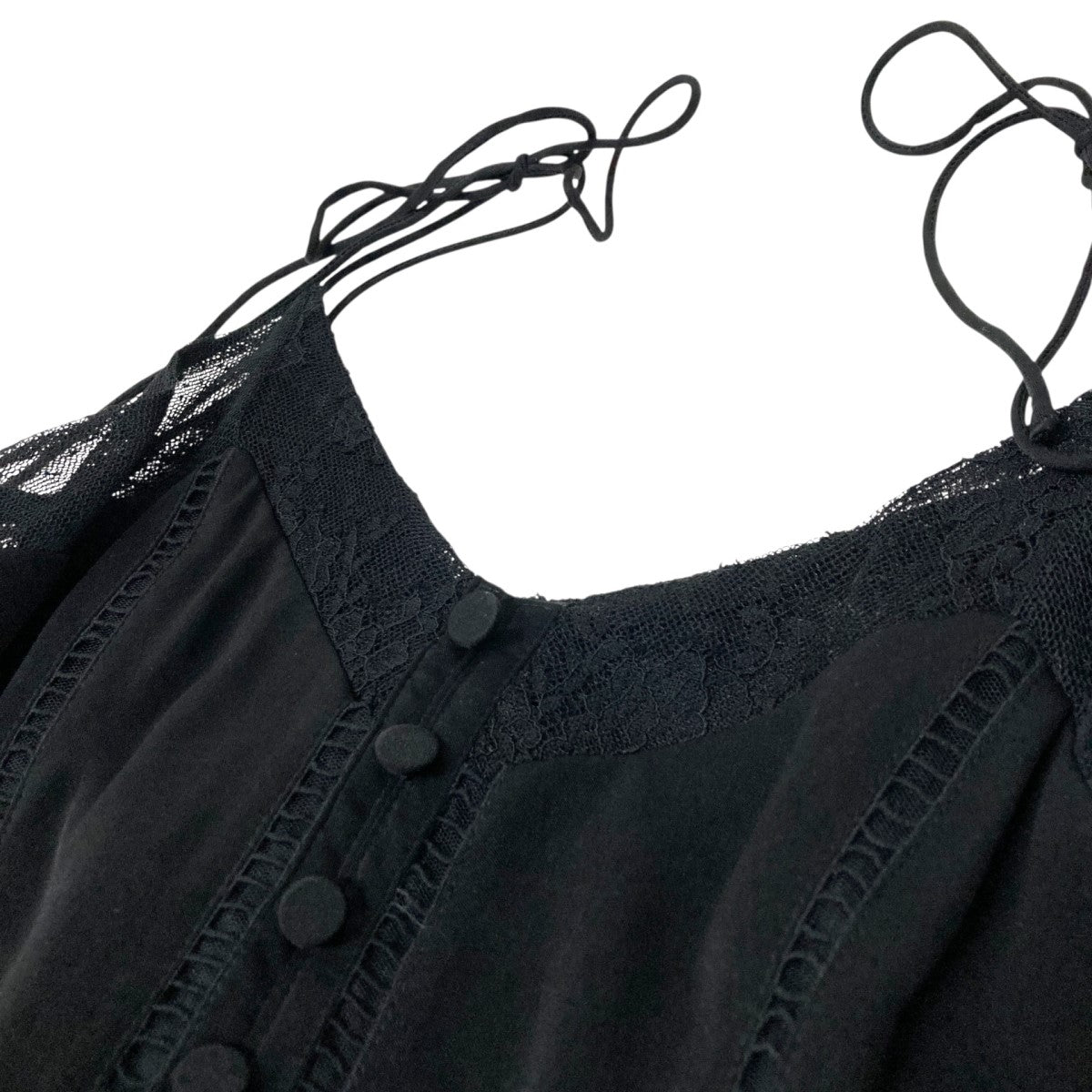 Lace Trimmed Satin Cami DressレースワンピースHLT2009084