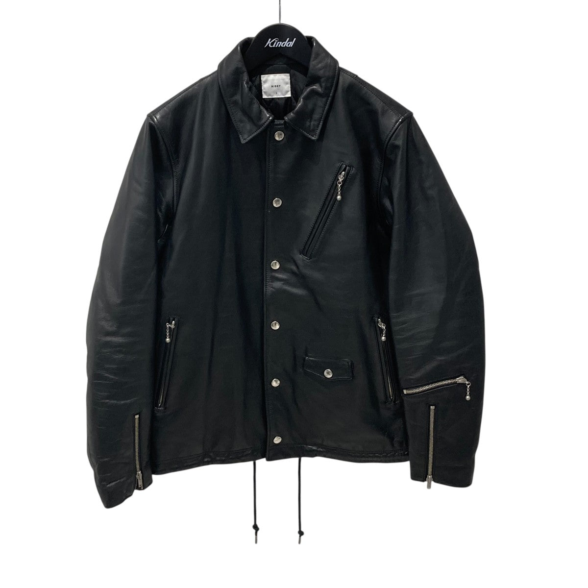 【極美品】RISEY MCAC JACKET 2(M) UFO レザー　コーチ RISEY(ライジー) MCAC JACKETレザージャケット ブラック サイズ