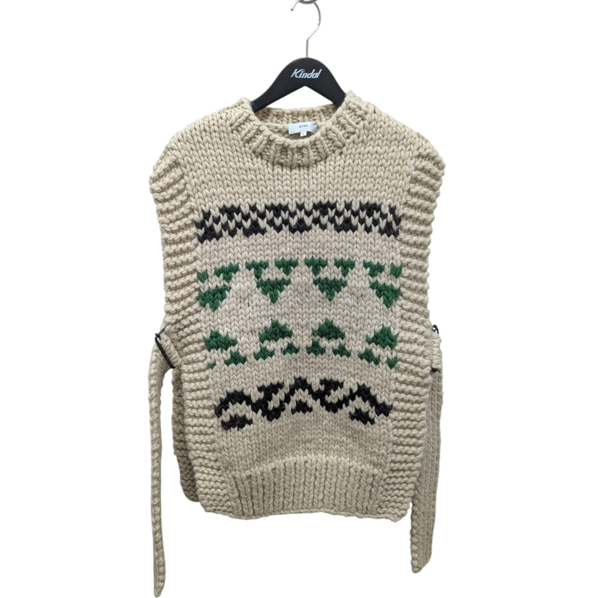 HYKE(ハイク) COWICHAN SWEATER VESTカウチンニットベスト212