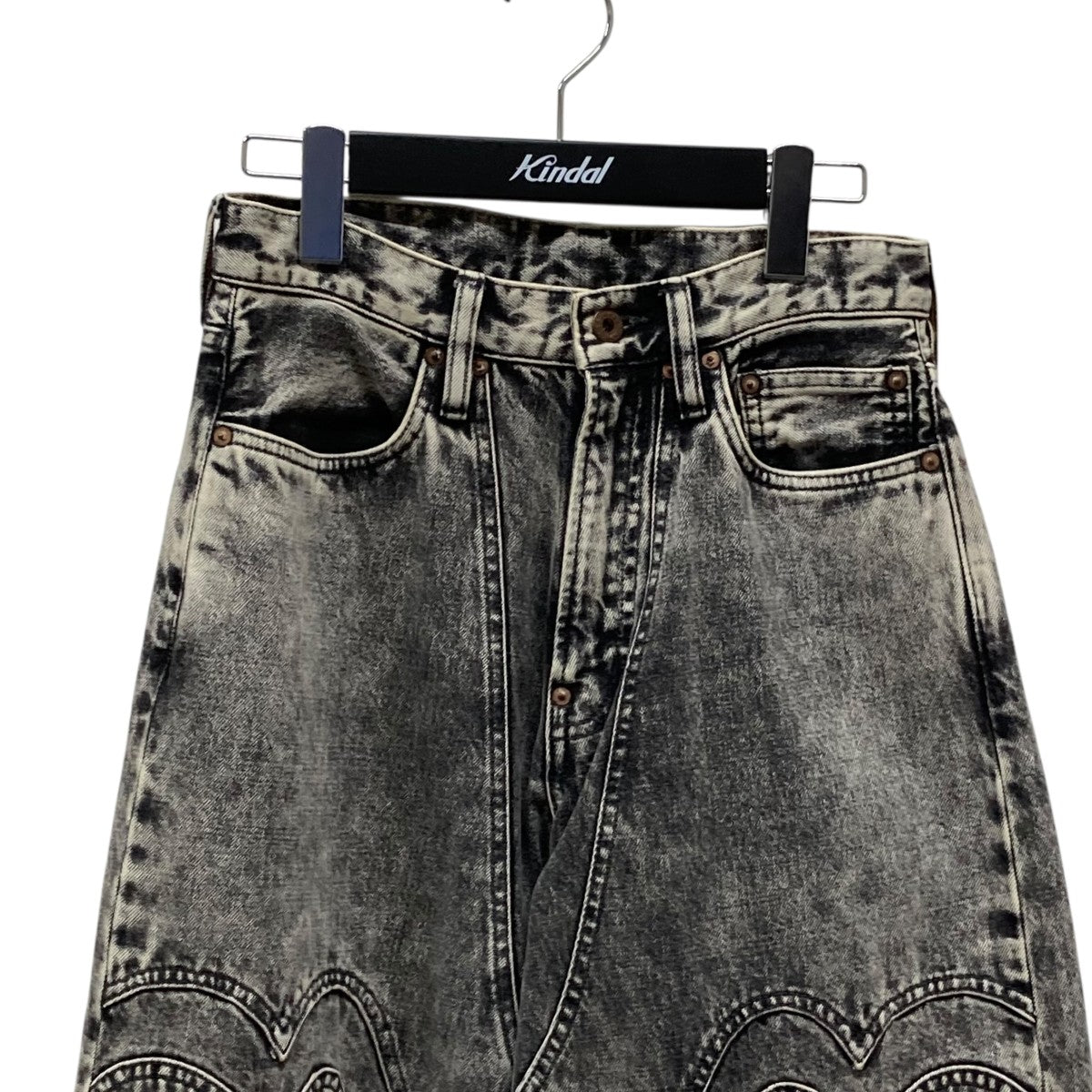 ACID WASHED MODERN WESTERN WIDE TROUSERSデニムパンツ2441000420