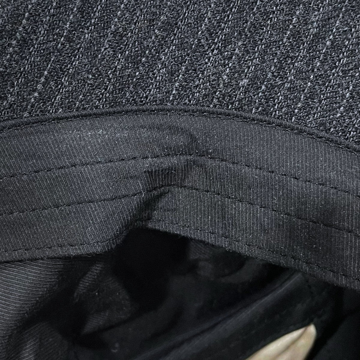 ストライプ柄キャスケット FANCY WOOL PEAKED CAP ファンシーウール ピークドキャップ 242OJ-HT01