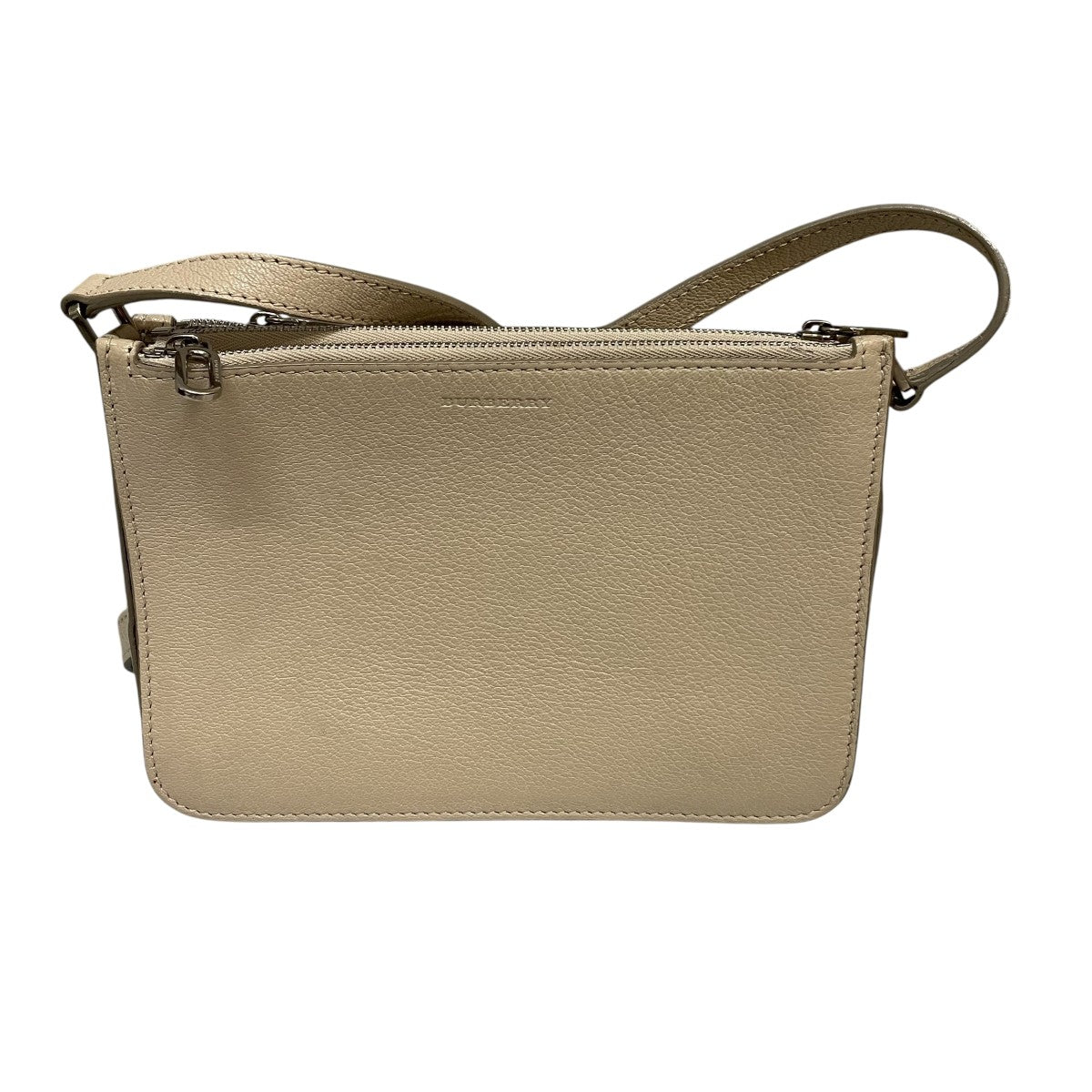 【美品】Burberry ベージュ レザー ショルダーバッグ BURBERRY BLUE LABELワンショルダーバッグ ベージュ レザー