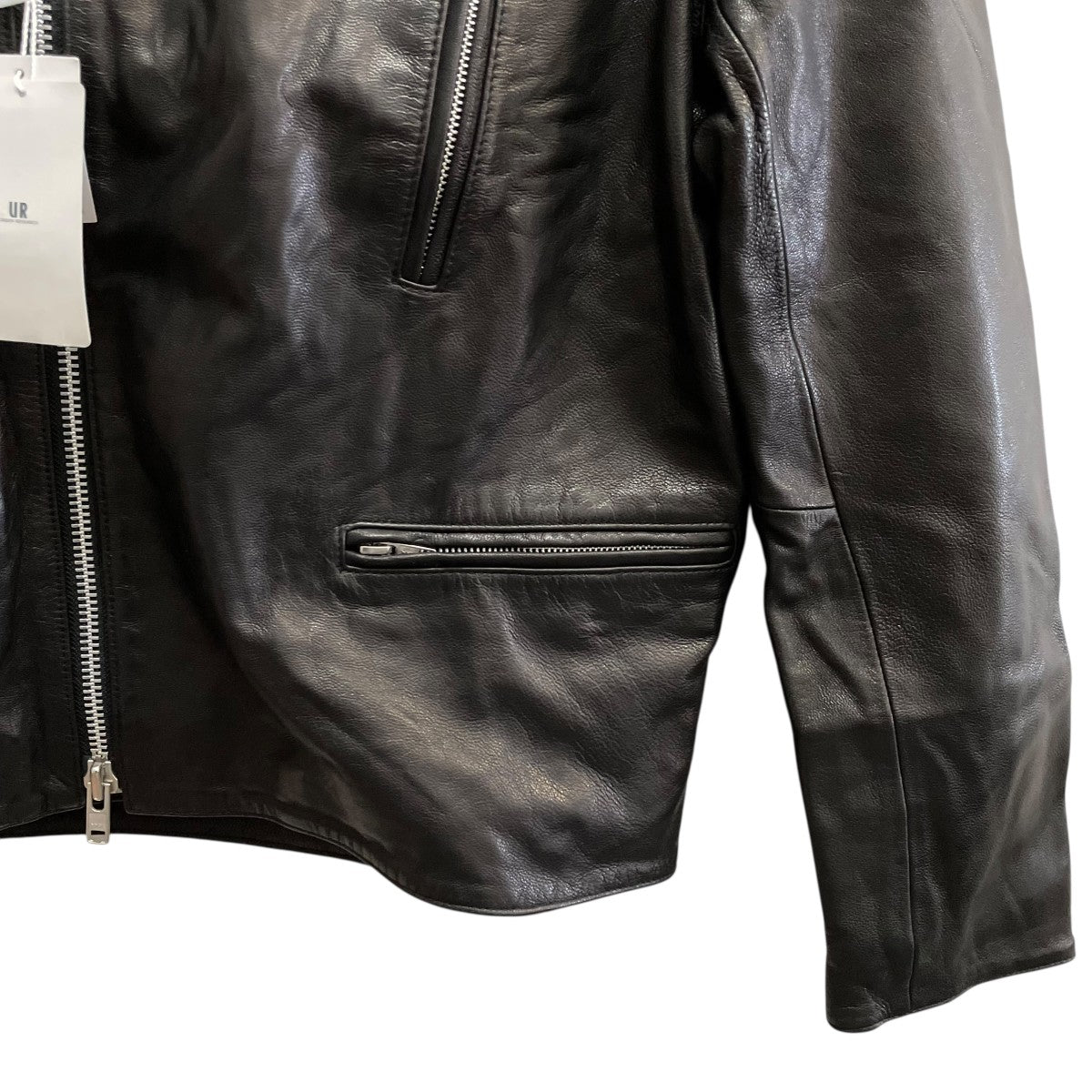 ITEMS URBAN RESEARCH ゴートレザーダブルライダースジャケット 古着・中古-4枚目のアイテム画像