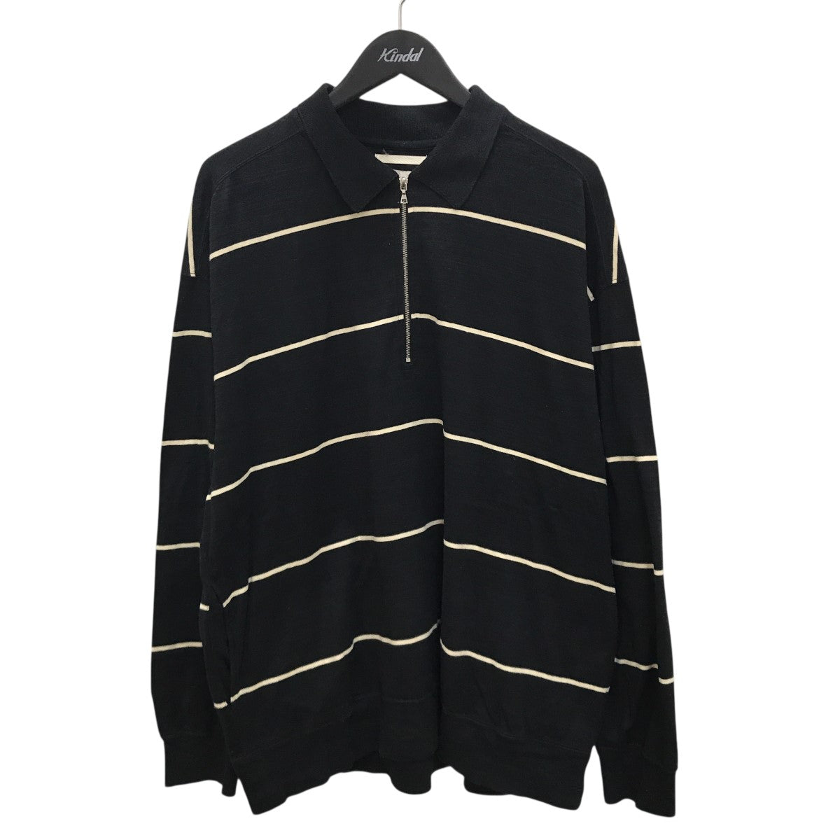 blurhms C NAPP Border Collared Harf-zip襟付ハーフジップスウェットBHS24S025 古着・中古-1枚目のアイテム画像