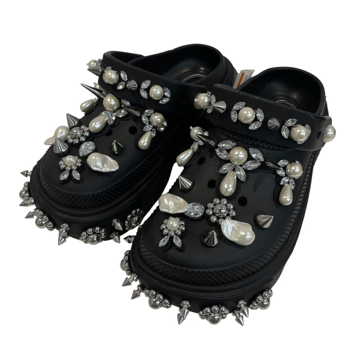 ❀未使用品 クロックス w6 23cm 黒 ブラック 厚底 サンダル クロックス crocs サンダル クロッグサンダル サイレン