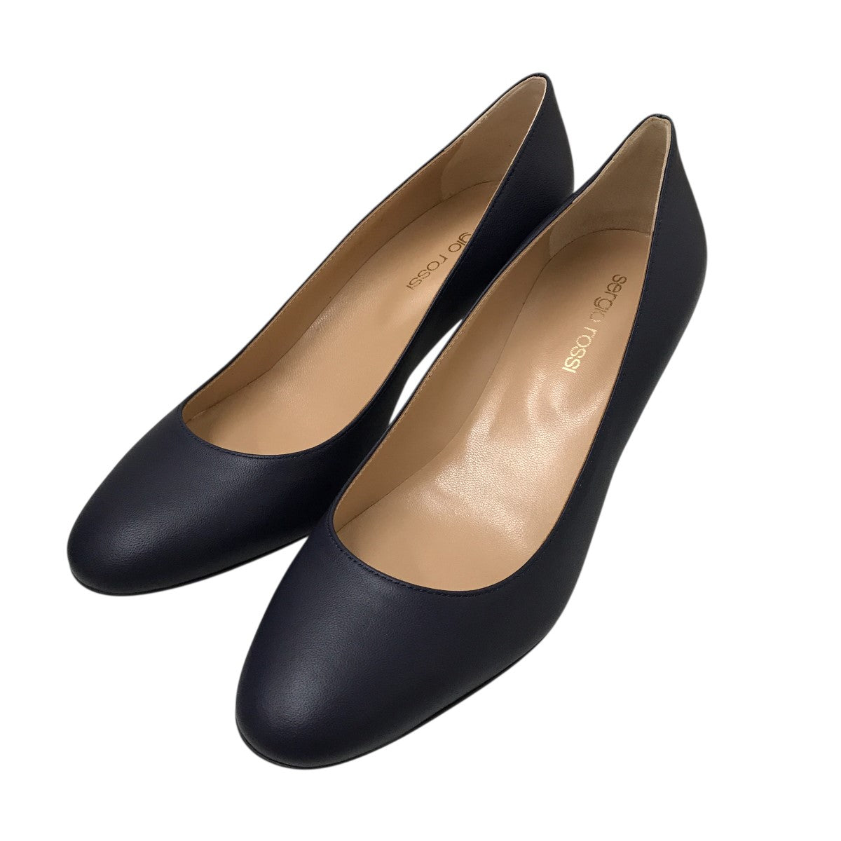 新品未使用！セルジオロッシ　パンプス　黒　36½ sergio rossi(セルジオロッシ) Pump Midnight blueヒール