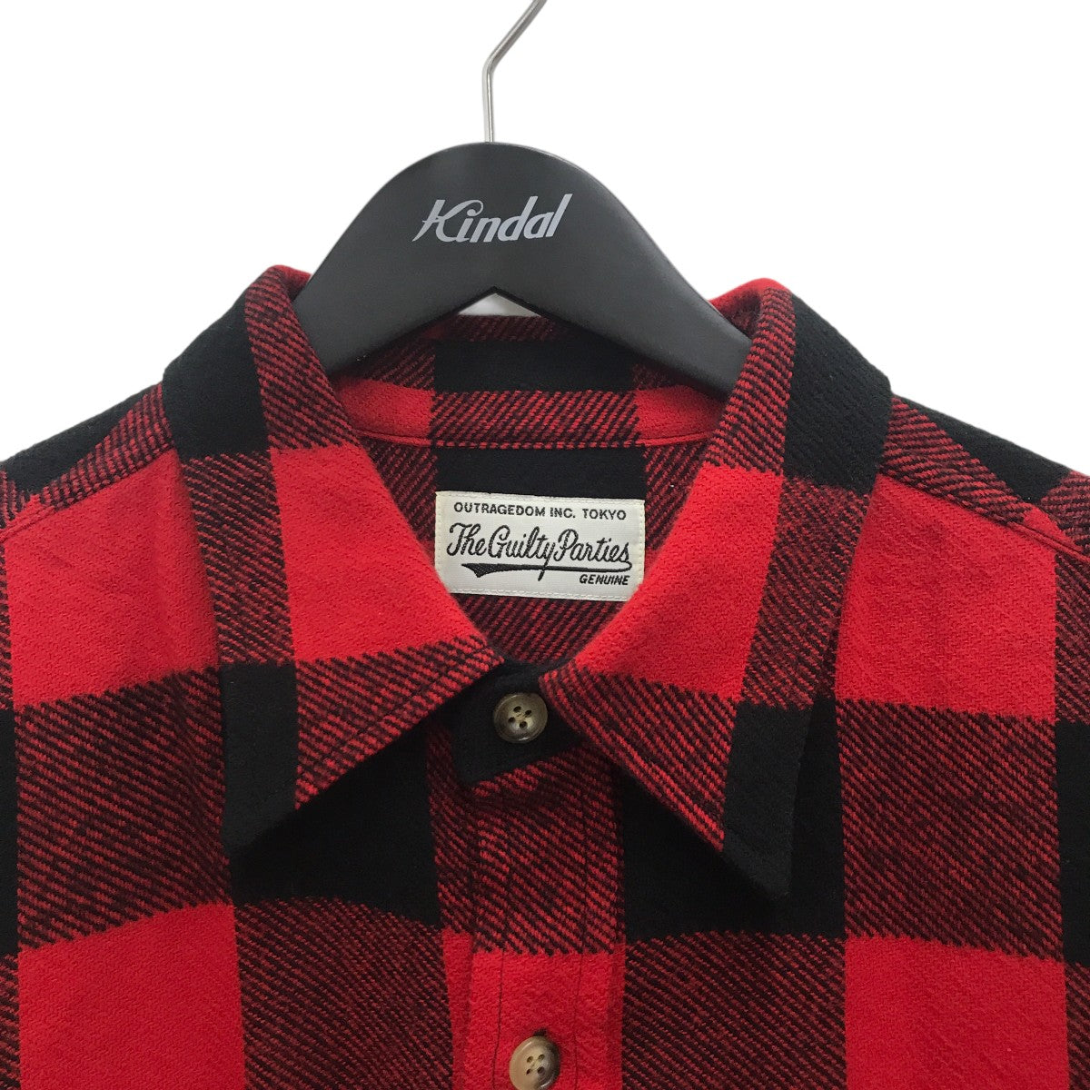 WACKO MARIA FLANNEL REGULAR COLLAR SHIRTネルシャツ 古着・中古-5枚目のアイテム画像