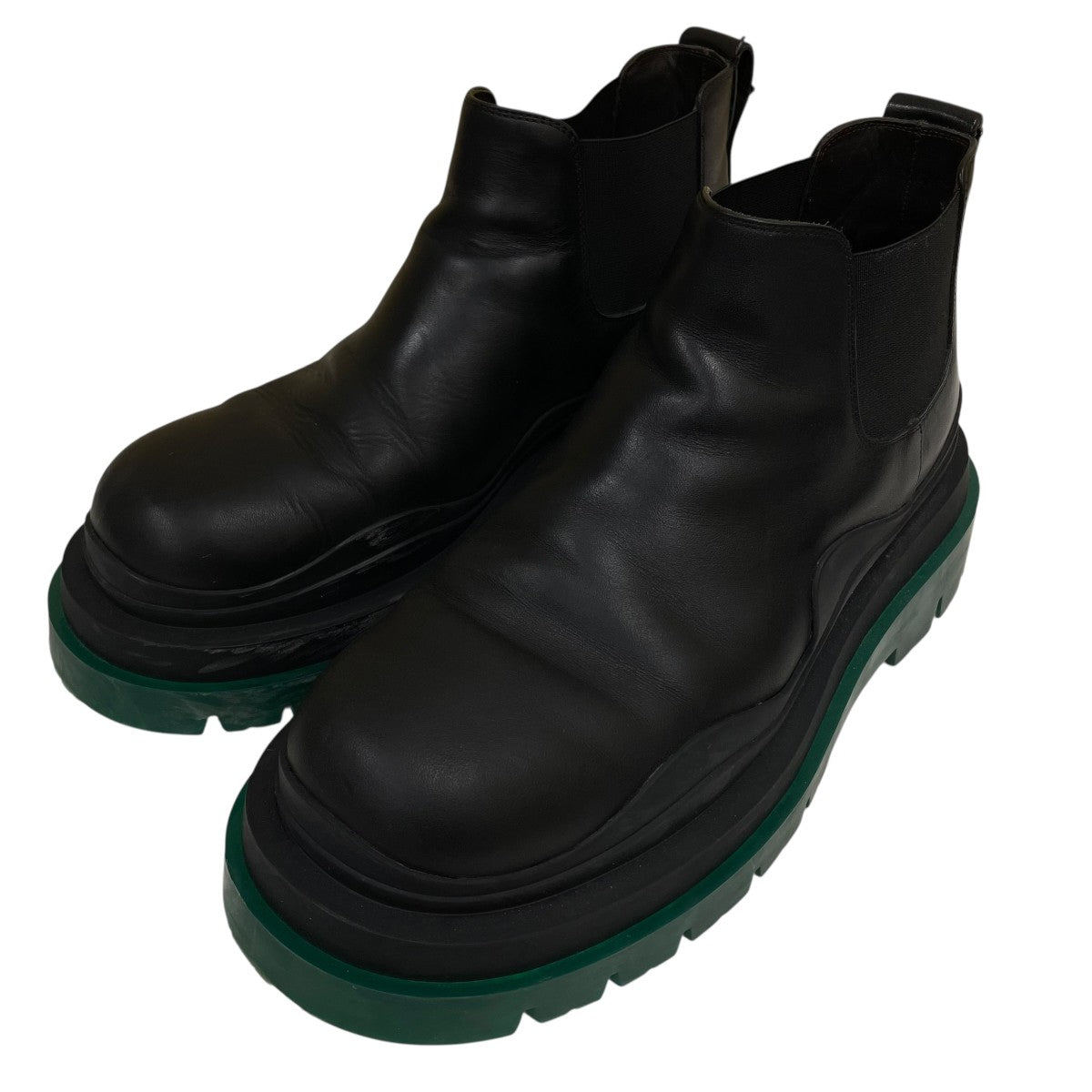 BOTTEGA VENETA ラグ チェルシーアンクルブーツ 40.5 タイヤ 新品同様 BOTTEGA VENETA ボッテガヴェネタ タイヤラグブーツ