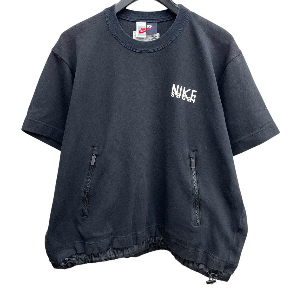 NIKE ×sacai コラボスウェットT Sサイズ NIKE×sacai ショートスリーブ Tシャツ DQ9056-010 ブラック サイズ L